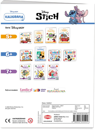 Disney uczy Stich Kaligrafia UKA-9303