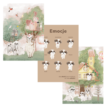 Zestaw Plakatów A4 Emocje 3 sztuki