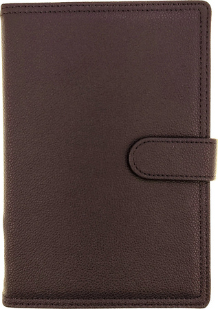 Kalendarz 2026 A5 dzienny z zapięciem ekoskóra fioletowy