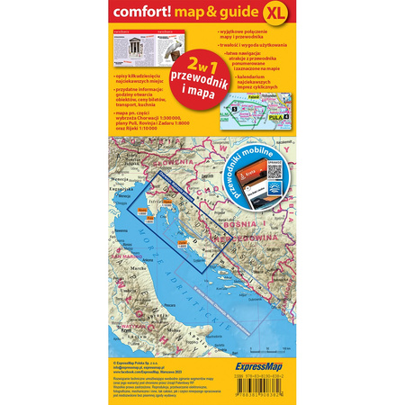 Chorwacja map&guide XL część północna PL laminat 2023