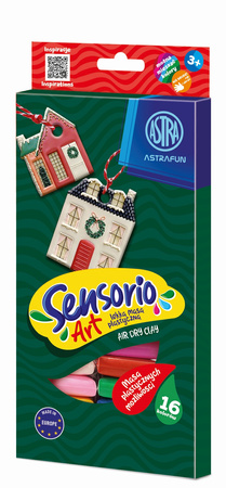 Masa plastyczna Astrafun Sensorio Kids 16 kolorów 1szt.mix