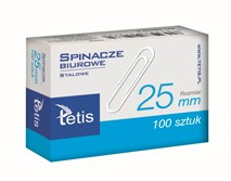 Paczka Spinacze biurowe okrągłe 25mm 100 szt 10 sztuk