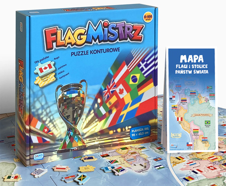 Gra Flagmistrz Puzzle konturowe