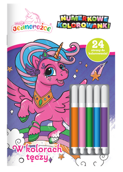 W kolorach tęczy. Moje Jednorożce. Numerkowe kolorowanki