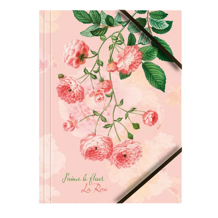 Teczka A4 z gumką kartonowa lakierowana Róże 1 szt. mix