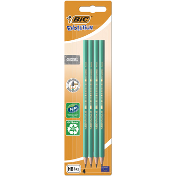 Ołówek HB bez gumki Evolution Original 650 BIC Blister 4szt