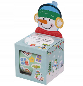 Naklejki na rolce Bałwanki 190szt.