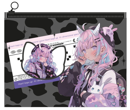 Teczka B5 z suwakiem Manga Pink Fantasy 1szt.mix