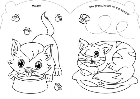 Mój śliczny kotek. Kolorowanka z wykrojnikiem