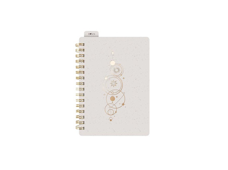 Kołozeszyt A6 z gumką 80k.linia kremowy