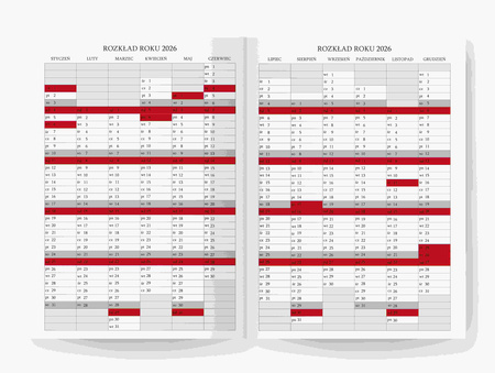 Kalendarz 2026 Jazz B5 tygodniowy granatowy