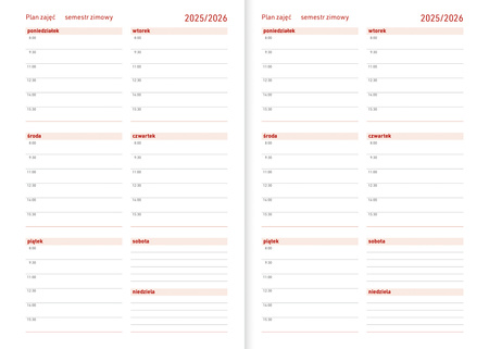Kalendarz akademicki 2025/2026 A5T Vivella SELEDYN