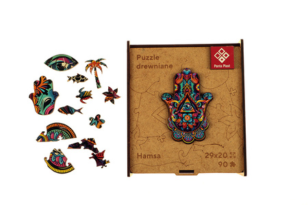 Puzzle 90 drewniane A4 Hamsa