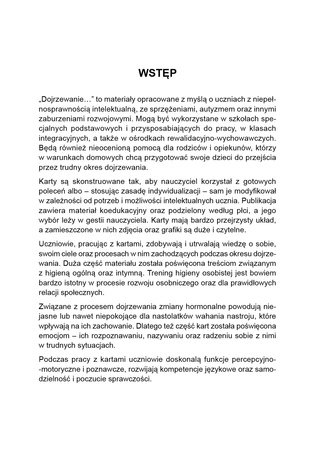 Dojrzewanie Materiały dla uczniów ze specjalnymi potrzebami edukacyjnymi