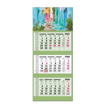 Kalendarz 2026 trójdzielny LUX główka wypukła Maroko