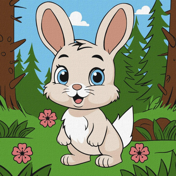 Malowanie po numerach IDEYKA 25x25cm Magiczny króliczek