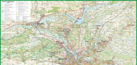Okolice Warszawy mapa turystyczna 1:75 000 laminat 2024