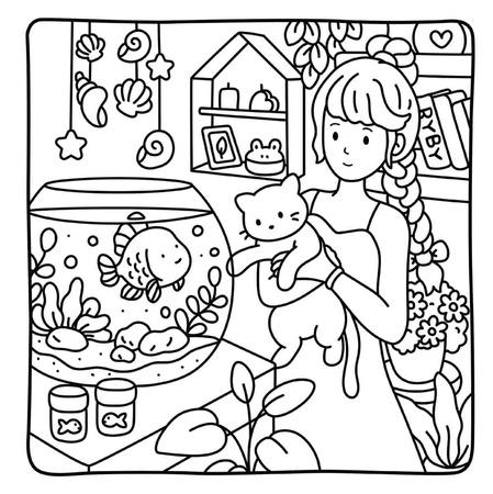 Cozy Girl Life. Przytulna kolorowanka o codziennych radościach. Sztuka kolorowania