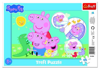 PUZZLE 15 Ramkowe Najmilsza świnka Peppa Pig 31434