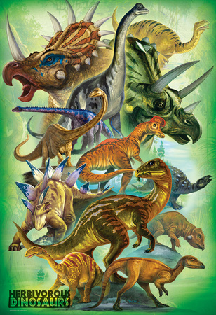 Puzzle 100 Smartkids Herbivorous Dinosaurs 6100-0360