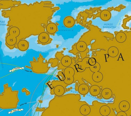 Mapa zdrapka Świat Młodego Odkrywcy