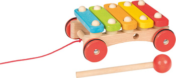 Cymbałki ksylofon zabawka muzyczna na kółkach Goki