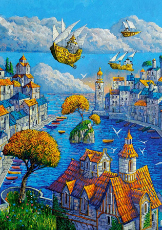 Puzzle 500 Art Collection The Port B-53889
