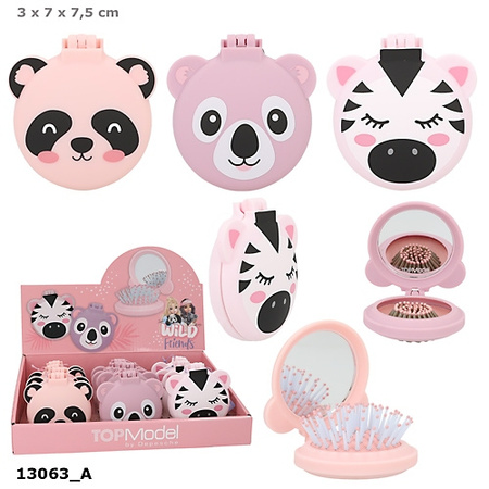 Szczotka do włosów z lusterkiem Top Model 1szt.mix 13063A