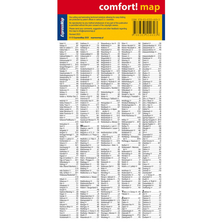 Austria mapa samochodowa 1:500 000 laminat 2025