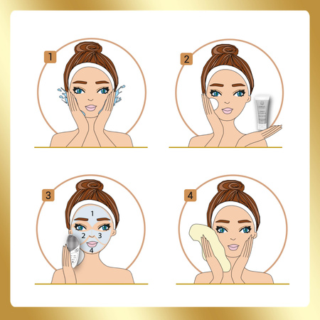 Szczoteczka do twarzy LUMINEO SONIC perłowa + żel do twarzy