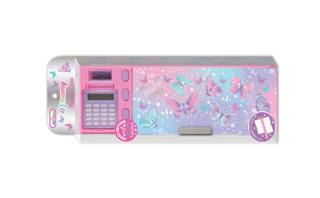 Piórnik z kalkulatorem Motylki
