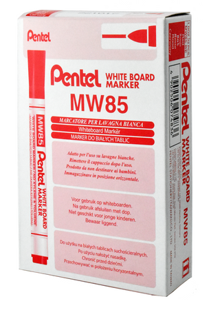 Marker suchościeralny ekonomiczny MW85 czerwony 12 szt.