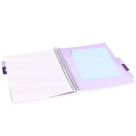 Kołozeszyt Strigo A4 Project Book Jungla fioletowy kratka