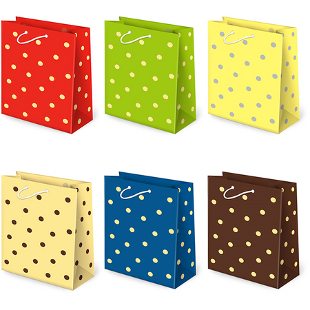 Torebki ozdobne T2-142 Grochy 10 sztuk