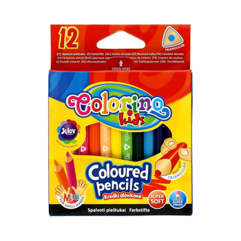 Kredki ołówkowe trójkątne mini Colorino Kids 12 kolorów