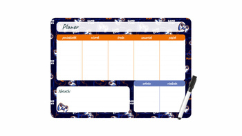 Planer magnetyczny 35x25 tygodniowy z nadrukiem gamepad