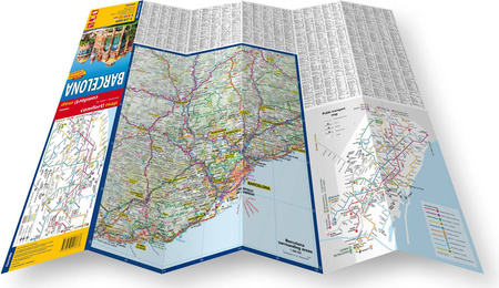 Barcelona city street map 1:20 000 laminat 2025