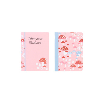 Paczka zeszyt A5 48k.kratka Pink Mushrooms mix pakiet 5 sztuk