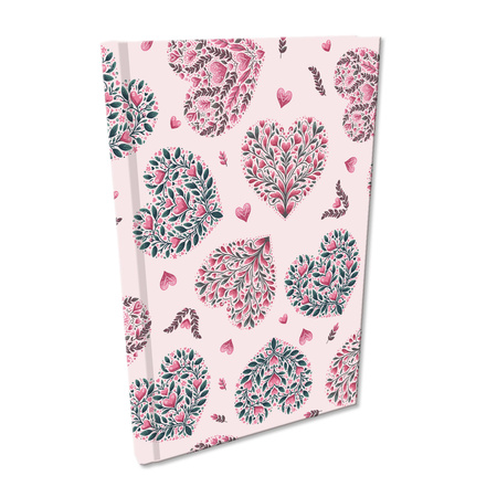 Notes A5 kratka Soft Touch Serca