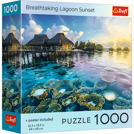 Puzzle 1000 USA Collection: Breathtaking Lagoon Sunset