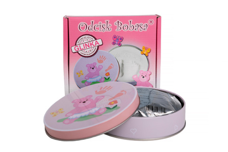 Odcisk bobasa glinka różowy