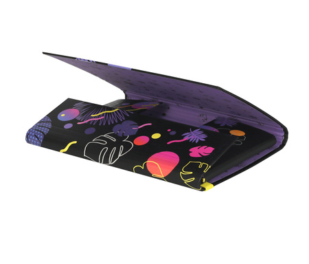 Teczka A5 przestrzenna tekturowa z gumką Disney Black wzór 2