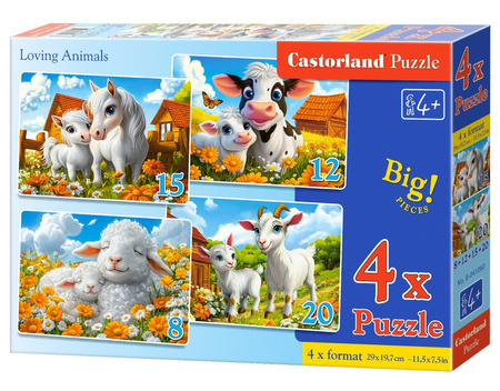 Puzzle 4w1 Loving Animals B-041060