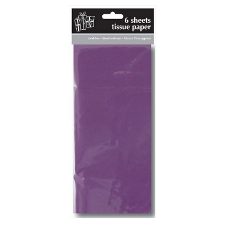 Bibuła 50x70 cm Fioletowa 6 arkuszy