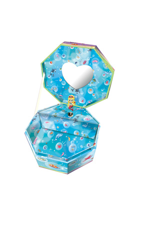 Szkatułka z pozytywką ośmiokątna Syrenka