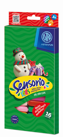 Masa plastyczna Astrafun Sensorio Kids 16 kolorów