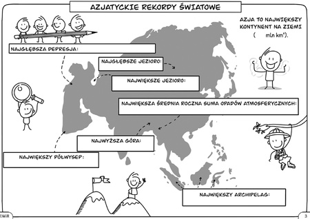 Geografia graficzne karty pracy dla klasy 8