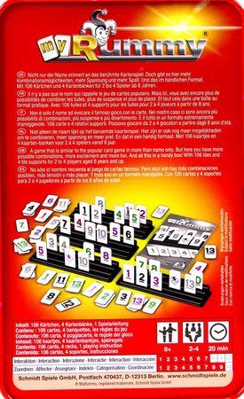 Gra Rummy w metalowej puszce