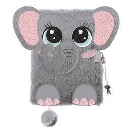 Pamiętnik A5 Włochacz z kłódką 3D My Little Friend Elephant 96 k.