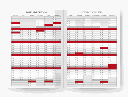 Kalendarz 2026 Jazz B6 dzienny zielony